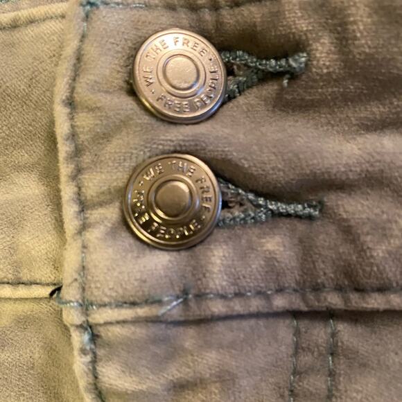 Free People We The Free Pants Women’s Size 35 Gray Velvet Curvy Foxy Lady Boot - Picture 6 of 14
